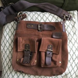 Suede crossbody bag